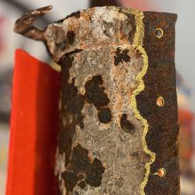 das Herz der Schaufel seitlich