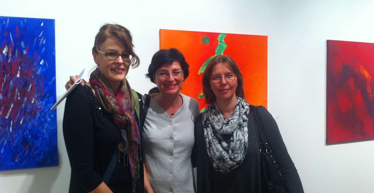 Isabelle mit Silke u. Sylvia - 2. Ausstellung Interpretive Realms