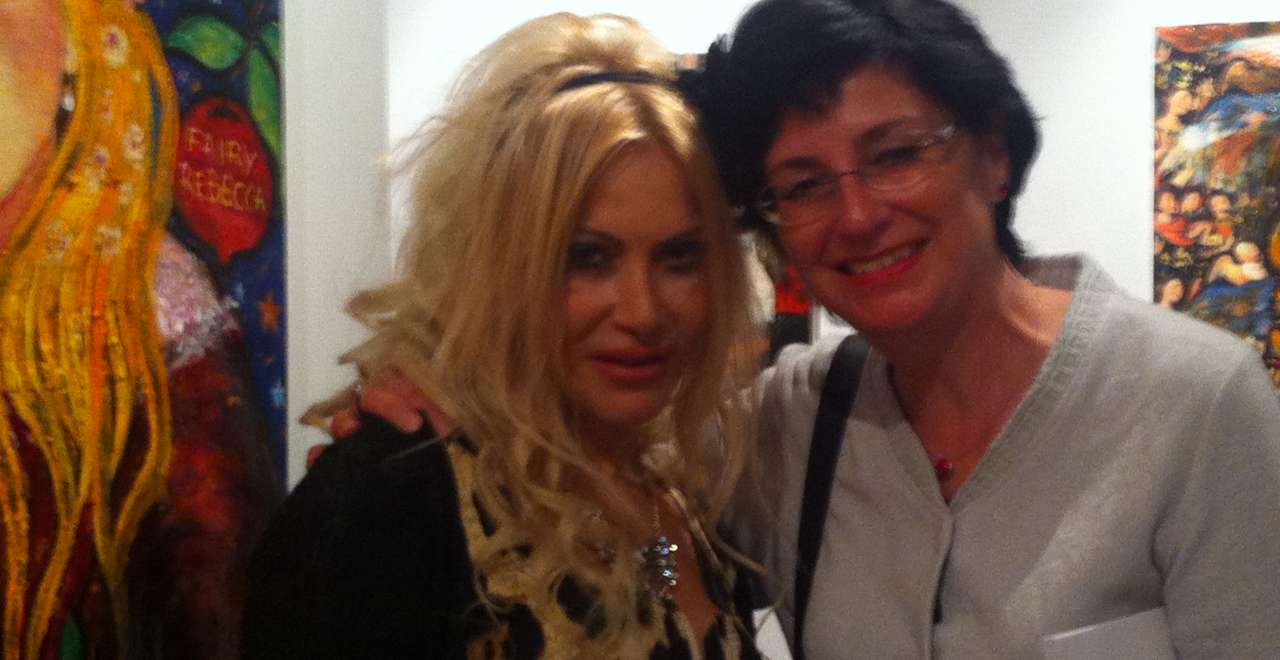 Isabelle mit Lady Gioconda Künstlerin - 2. Ausstellung Interpretive Realms