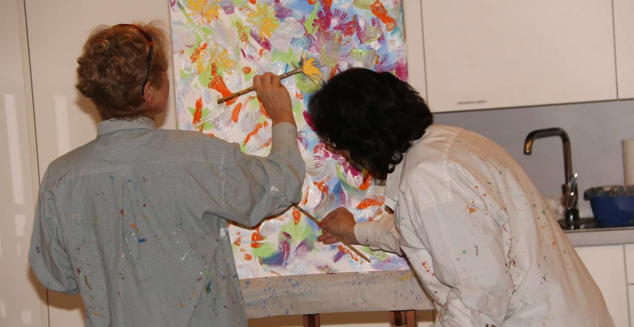 Live Performance mit Susanne Baumann u. Dom Hakios Gitarist