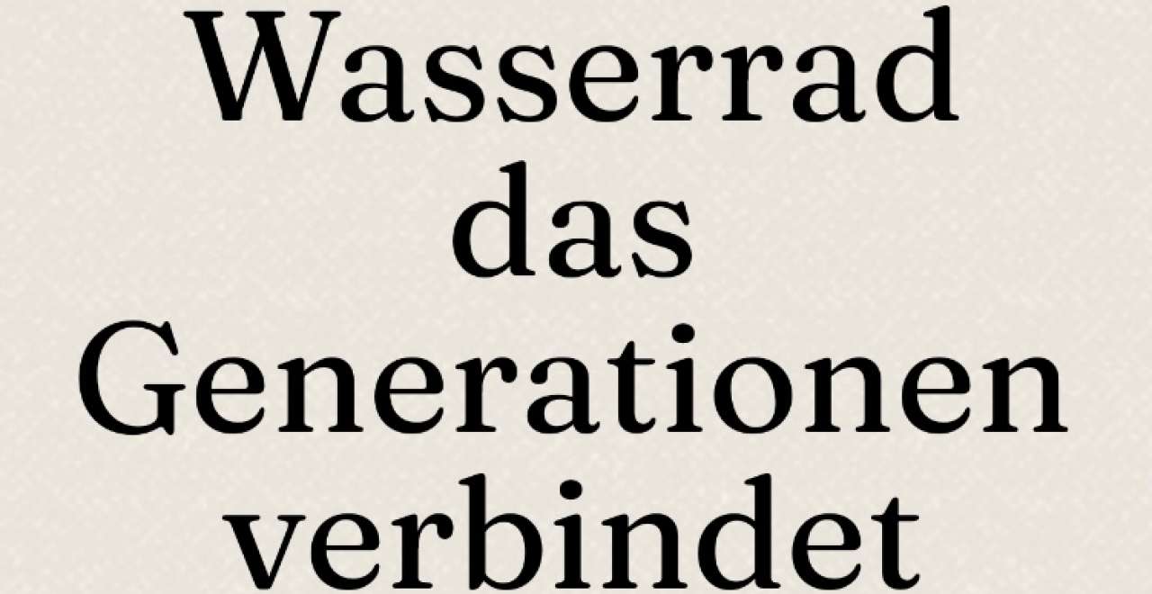 Artikel über Wasserrad Neumühle Wollerau